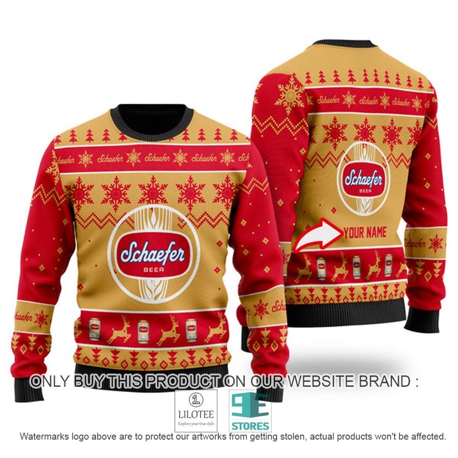 Personalized Funny Schaefer Beer Ugly Christmas Sweater - LIMITED EDITION 8