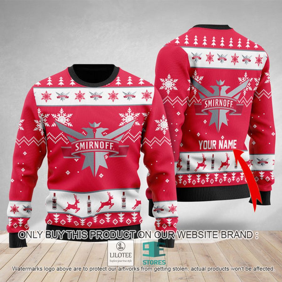 Personalized Funny Smirnoff Vodka Ugly Christmas Sweater - LIMITED EDITION 9