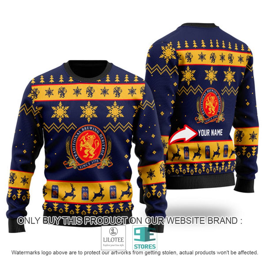 Personalized Funny Stroh's Beer Ugly Christmas Sweater - LIMITED EDITION 9