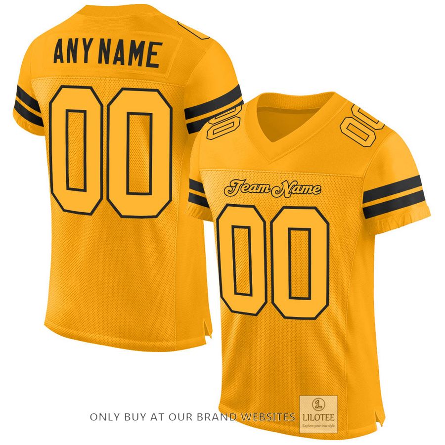 Personalized Gold Gold-Black Football Jersey - LIMITED EDITION 33