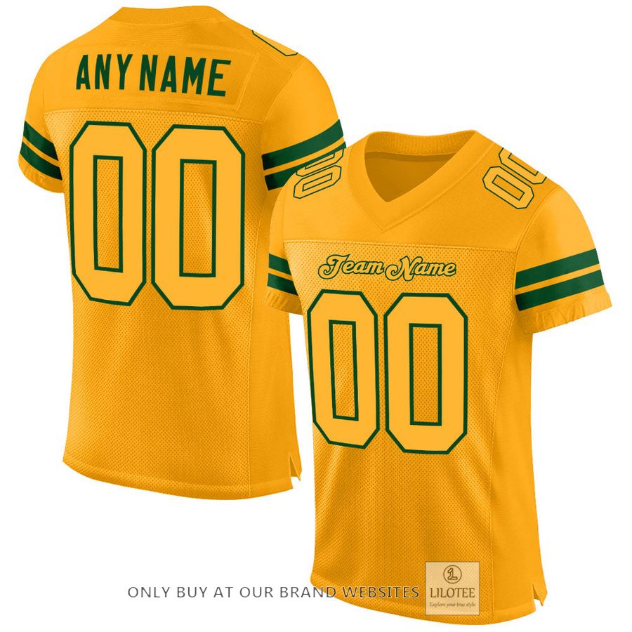 Personalized Gold Gold-Green Football Jersey - LIMITED EDITION 32