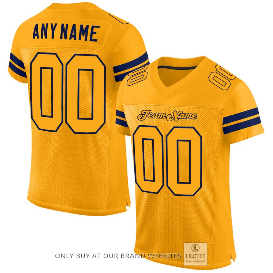 Personalized Gold Gold-Navy Football Jersey - LIMITED EDITION 32