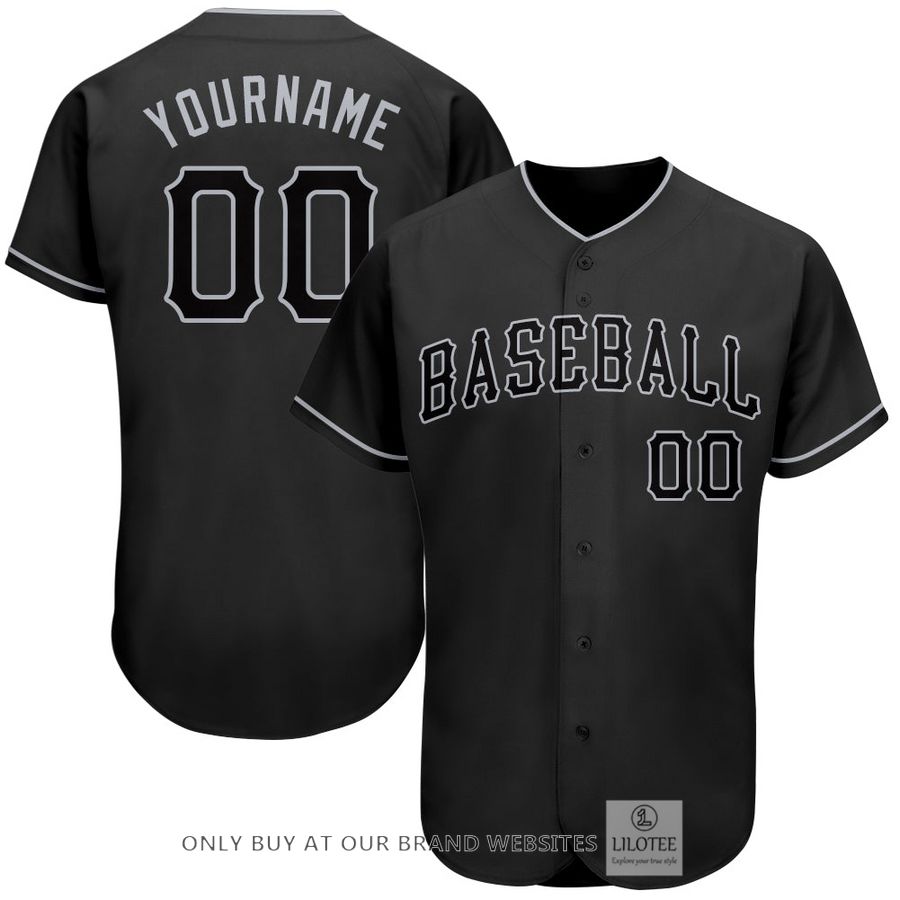 Personalized Gray Black Baseball Jersey - LIMITED EDITION 7