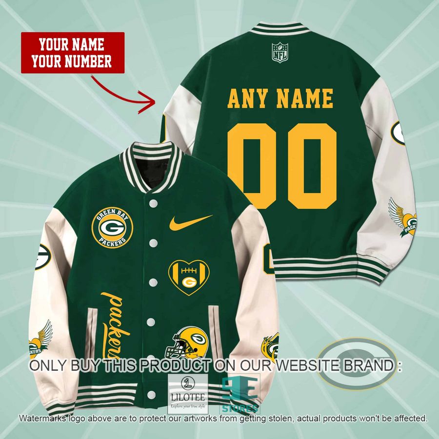 Personalized Green Bay Packers Nike Baseball Jacket - LIMITED EDITION 8