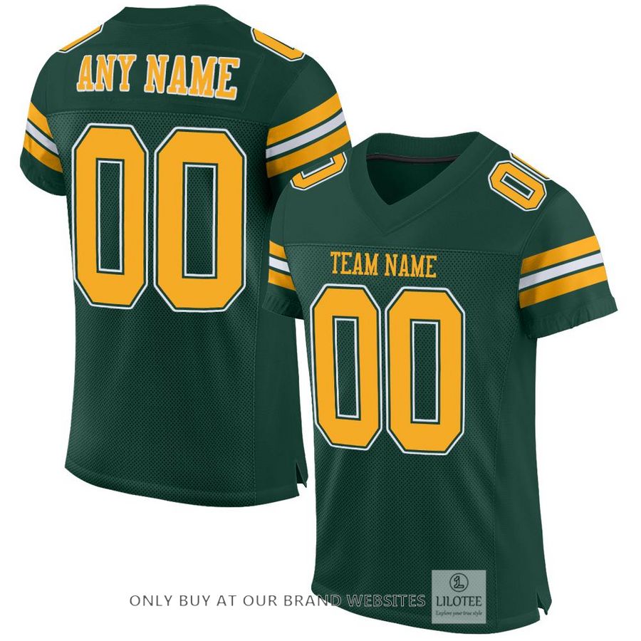 Personalized Green Gold White Football Jersey - LIMITED EDITION 6
