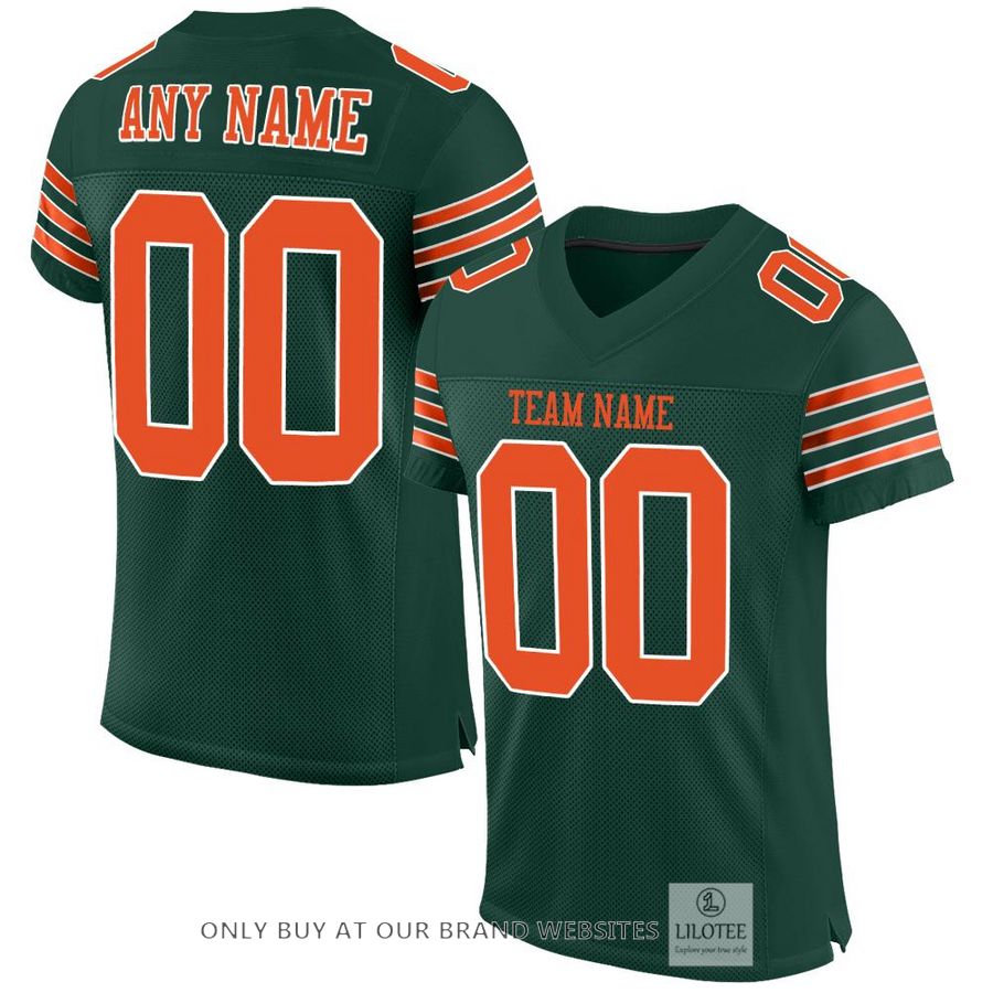 Personalized Green Orange White Football Jersey - LIMITED EDITION 7