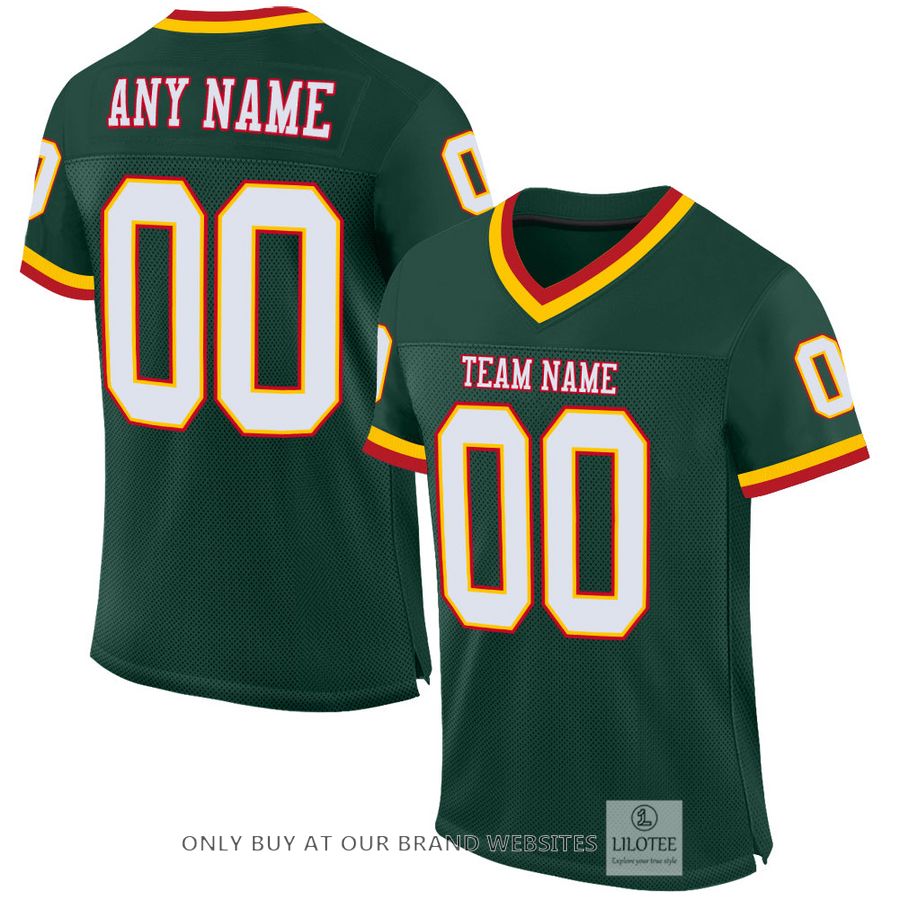 Personalized Green Red White Football Jersey - LIMITED EDITION 17