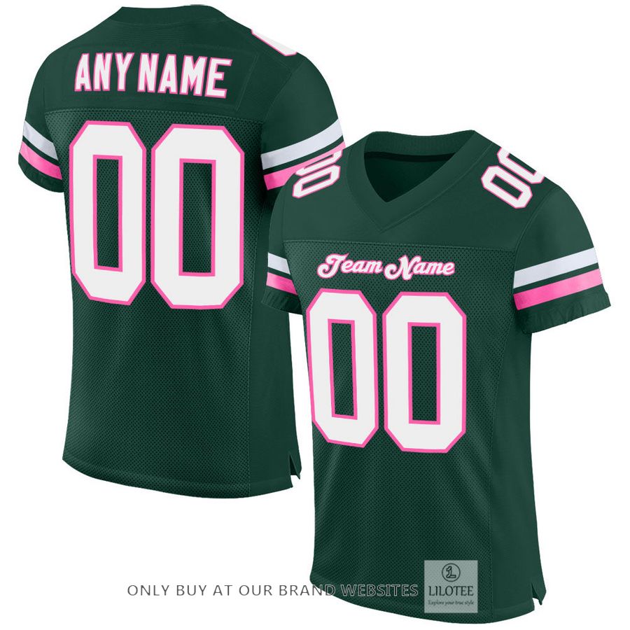 Personalized Green White-Pink Football Jersey - LIMITED EDITION 33