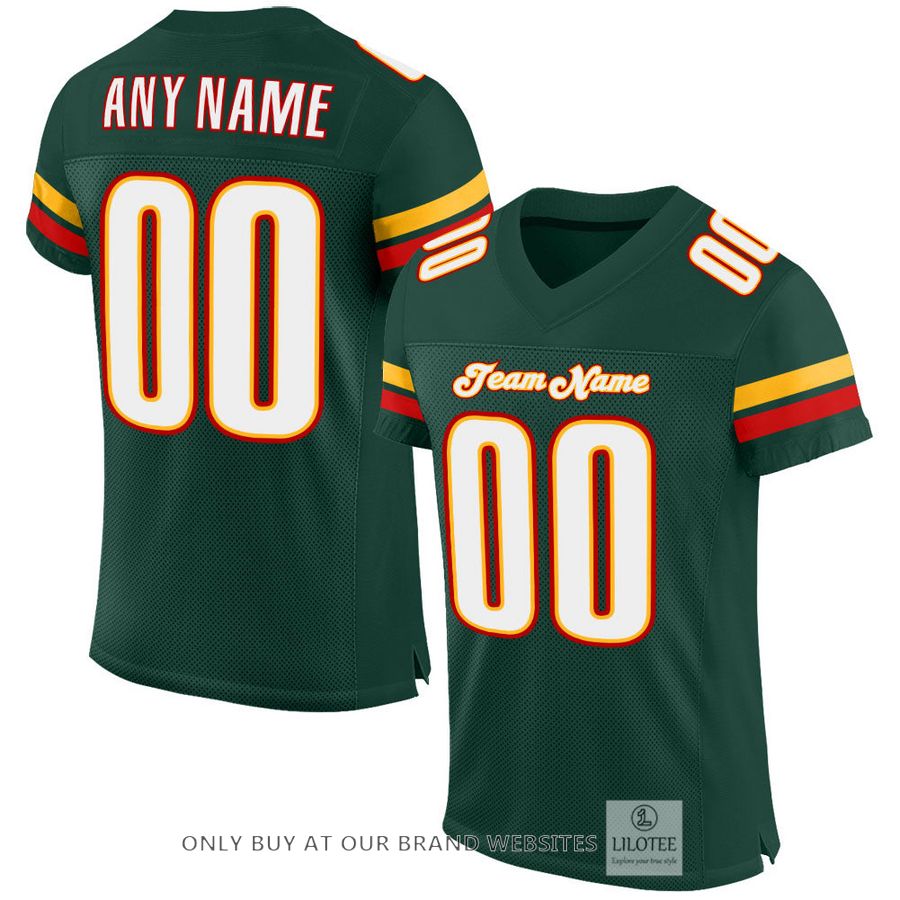 Personalized Green White-Red Football Jersey - LIMITED EDITION 33