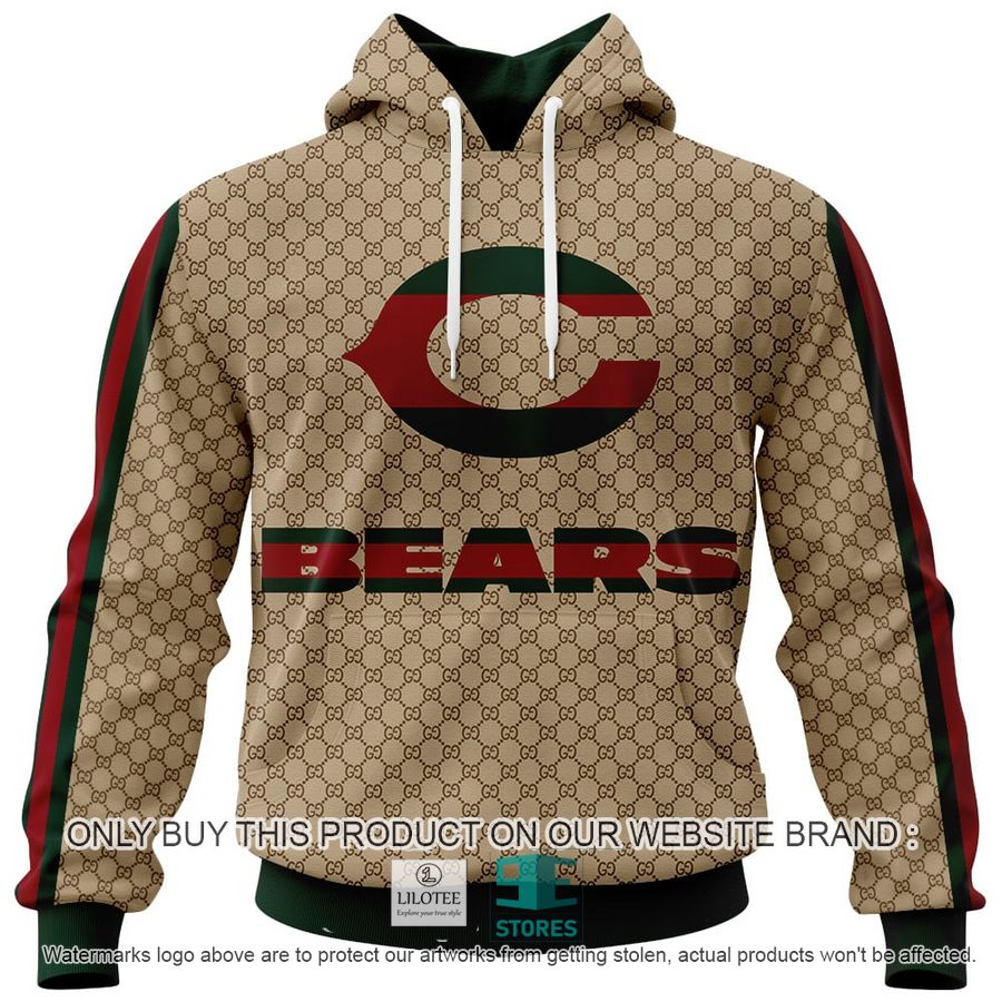 Personalized Gucci Chicago Bears 3D Hoodie, Hoodie Mask 8