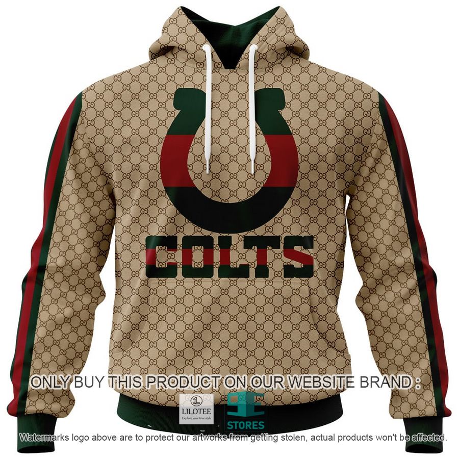 Personalized Gucci Indianapolis Colts 3D Hoodie, Hoodie Mask 8