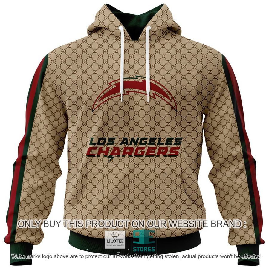 Personalized Gucci Los Angeles Chargers 3D Hoodie, Hoodie Mask 8