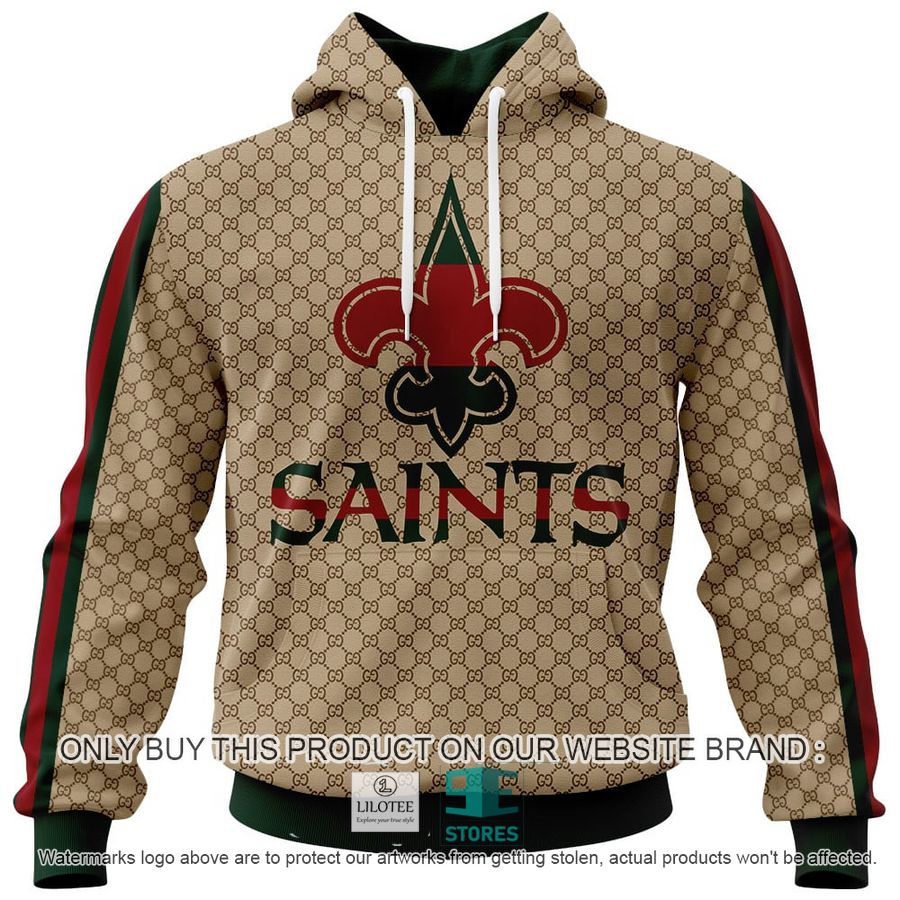 Personalized Gucci New Orleans Saints 3D Hoodie, Hoodie Mask 9