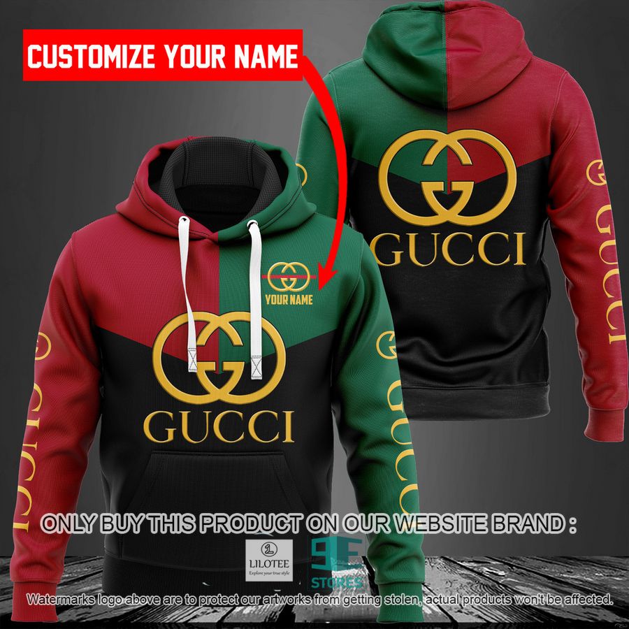 Personalized Gucci Red Green 3D All Over Print Hoodie 8