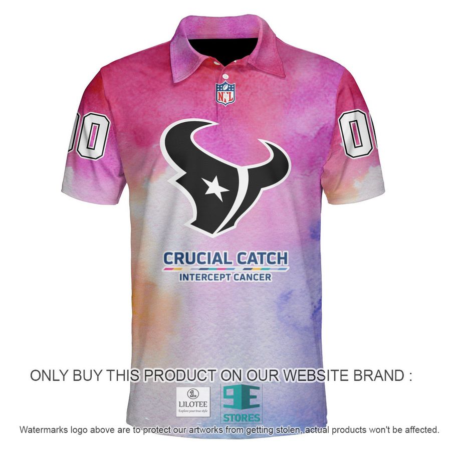 Personalized Houston Texans Crucial Catch Polo Shirt 5