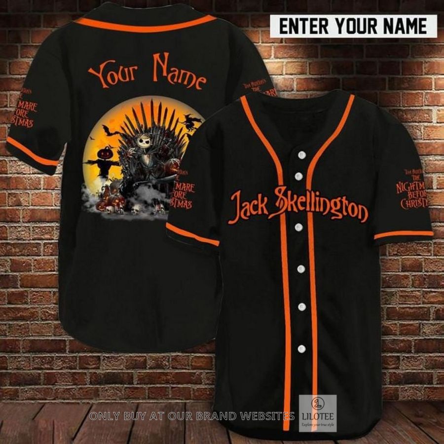 Personalized Jack Skellington Game of Thrones Baseball jersey 2