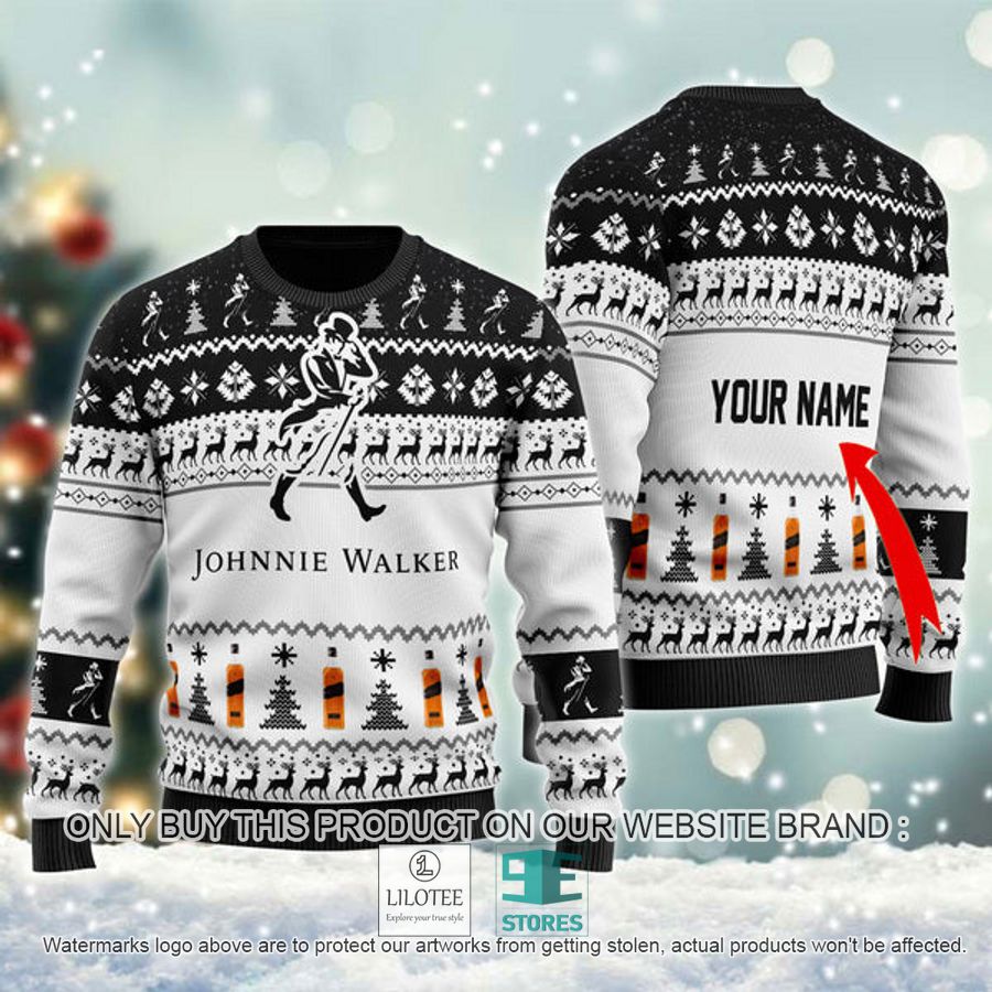 Personalized Johnnie Walker Spirit Ugly Christmas Sweater - LIMITED EDITION 9