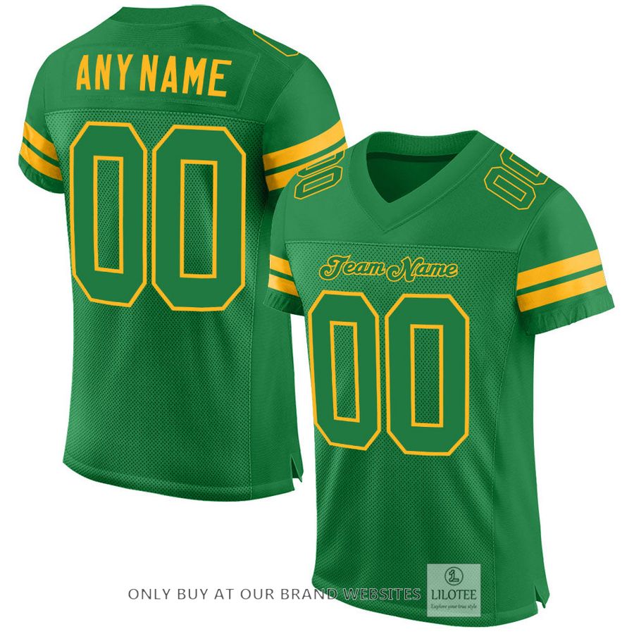 Personalized Kelly Green Kelly Green-Gold Football Jersey - LIMITED EDITION 32