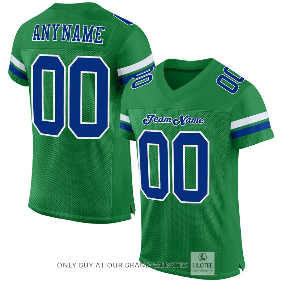 Personalized Kelly Green Royal-White Football Jersey - LIMITED EDITION 17