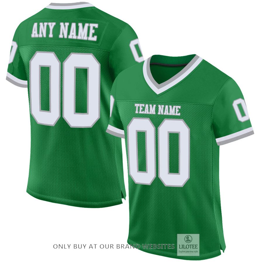 Personalized Kelly Green White-Gray Football Jersey - LIMITED EDITION 32