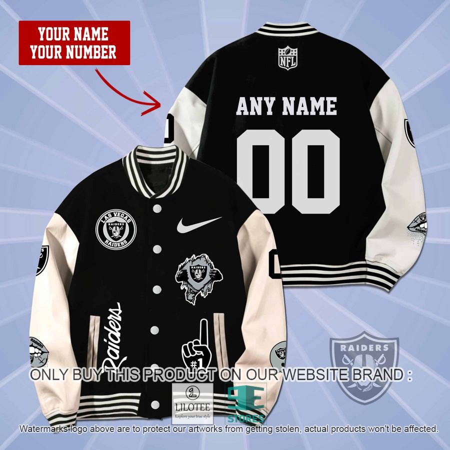 Personalized Las Vegas Raiders Nike Baseball Jacket - LIMITED EDITION 8