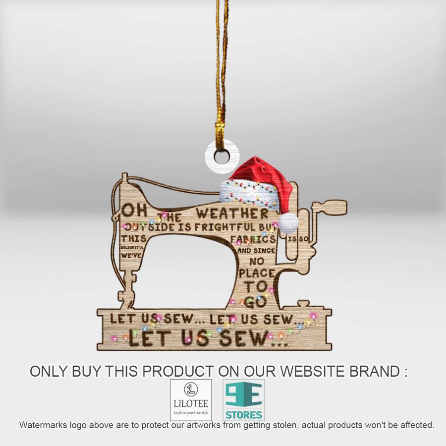 Personalized Let Us Sew Christmas Wooden Ornament - LIMITED EDITION 12