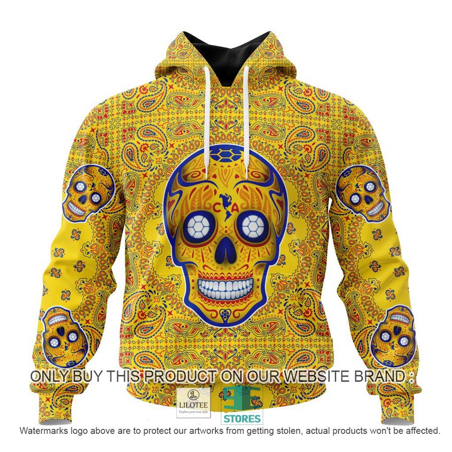 Personalized Liga Mx Club America Special Sugar Skull Kits For Dia De Muertos 3D Shirt, Hoodie 18