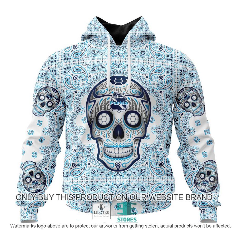 Personalized Liga Mx Club Puebla Special Sugar Skull Kits For Dia De Muertos 3D Shirt, Hoodie 19