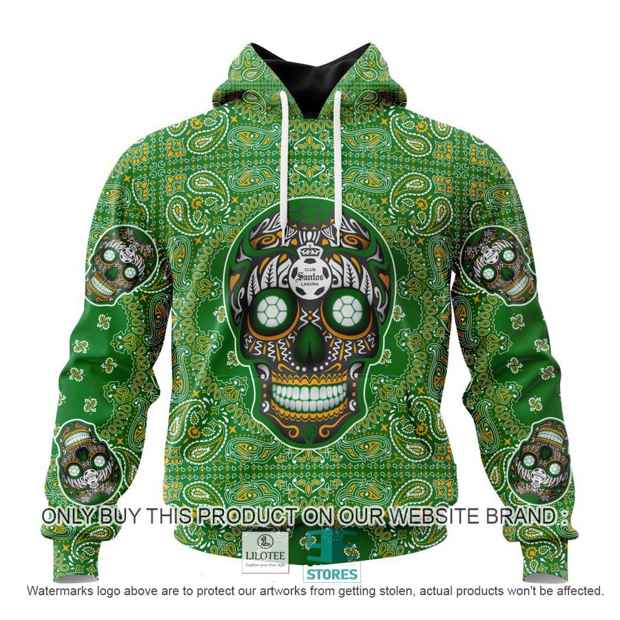 Personalized Liga Mx Club Santos Laguna Special Sugar Skull Kits For Dia De Muertos 3D Shirt, Hoodie 18