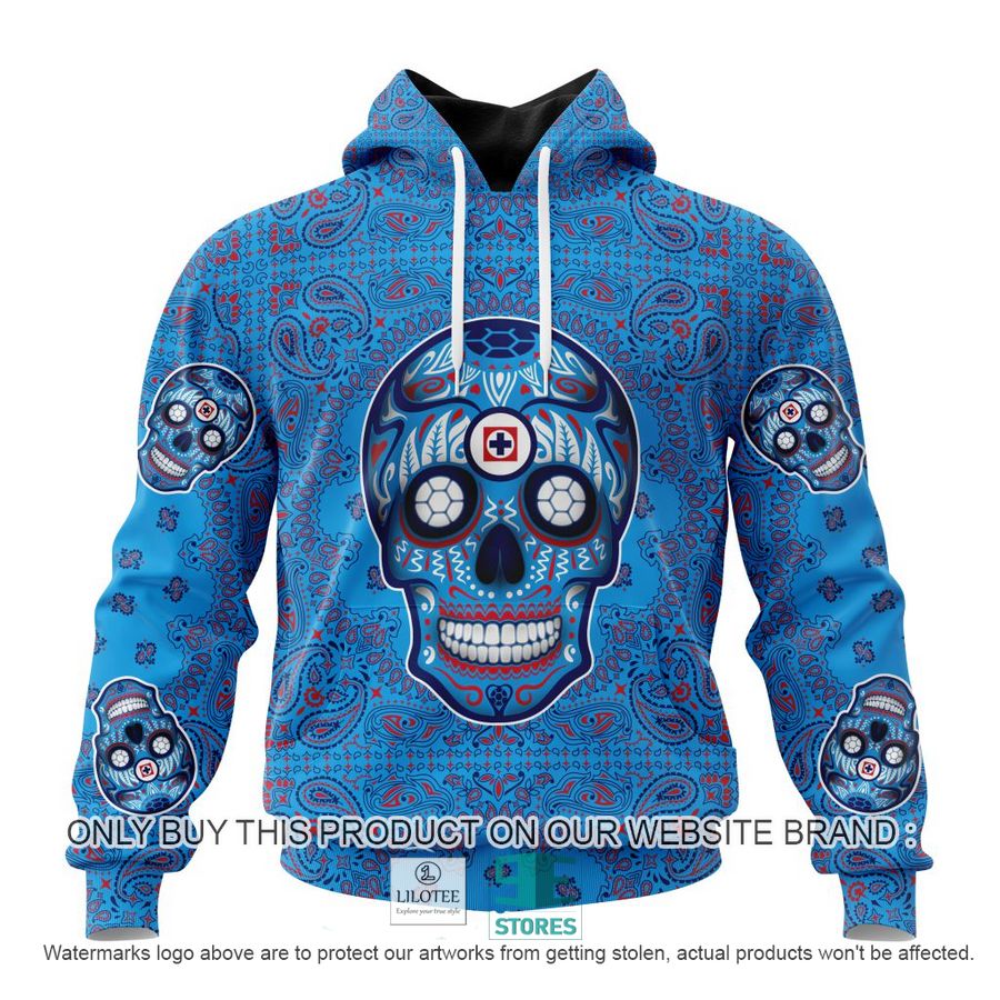 Personalized Liga Mx Cruz Azul Special Sugar Skull Kits For Dia De Muertos 3D Shirt, Hoodie 18