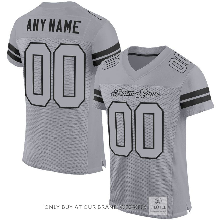 Personalized Light Gray Gray-Black Football Jersey - LIMITED EDITION 16