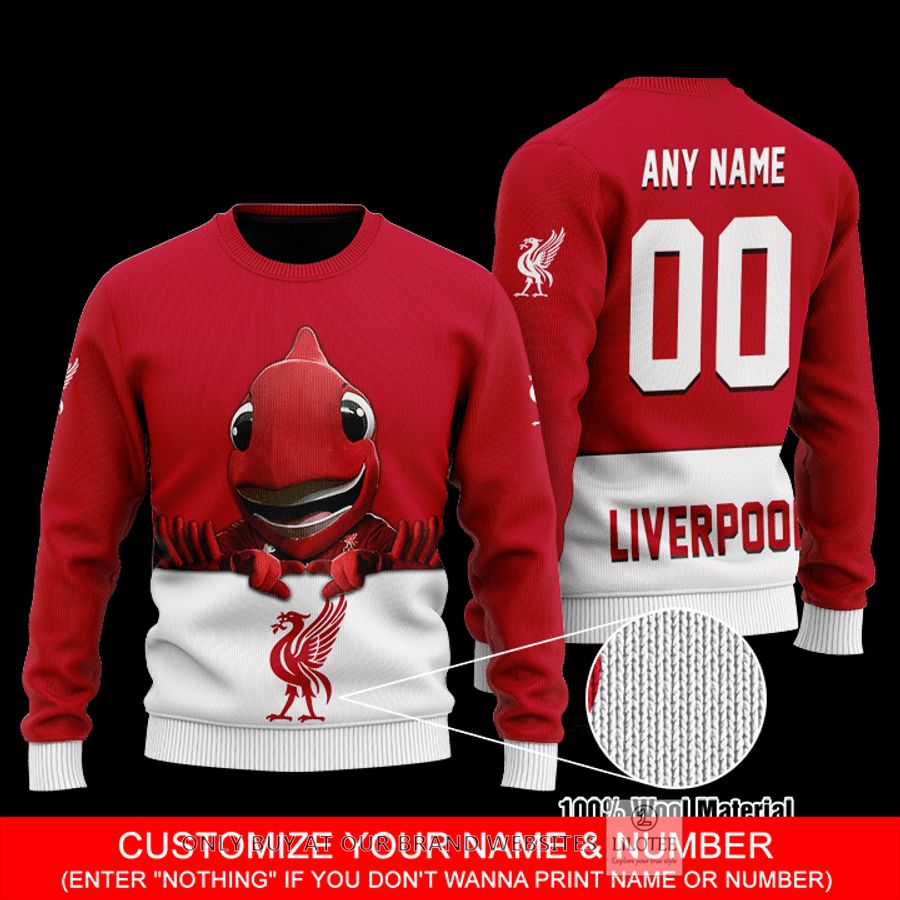 Personalized Liverpool Red Wool Sweater 9