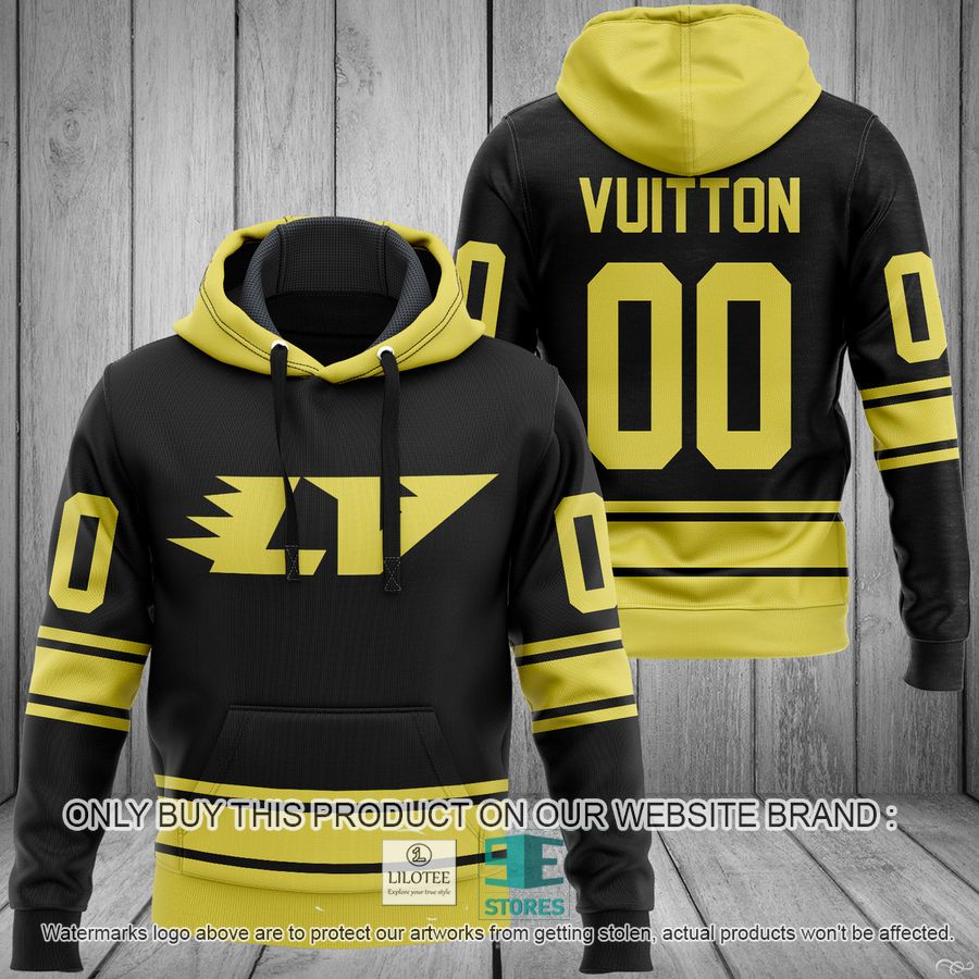 Personalized Louis Vuitton Black Yellow 3D All Over Print Hoodie 8