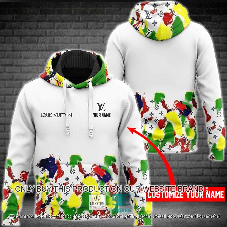 Personalized Louis Vuitton Maps Colors White 3D All Over Print Hoodie 8