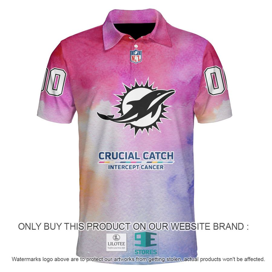 Personalized Miami Dolphins Crucial Catch Polo Shirt 5