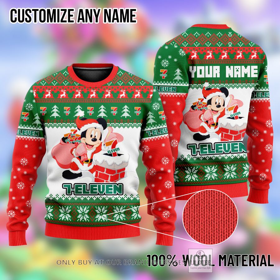 Personalized Mickey Mouse 7-Eleven Ugly Christmas Sweater - LIMITED EDITION 9