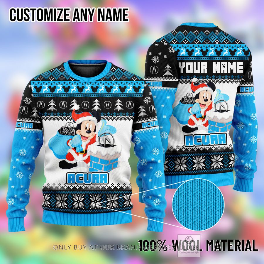Personalized Mickey Mouse Acura Ugly Christmas Sweater - LIMITED EDITION 8