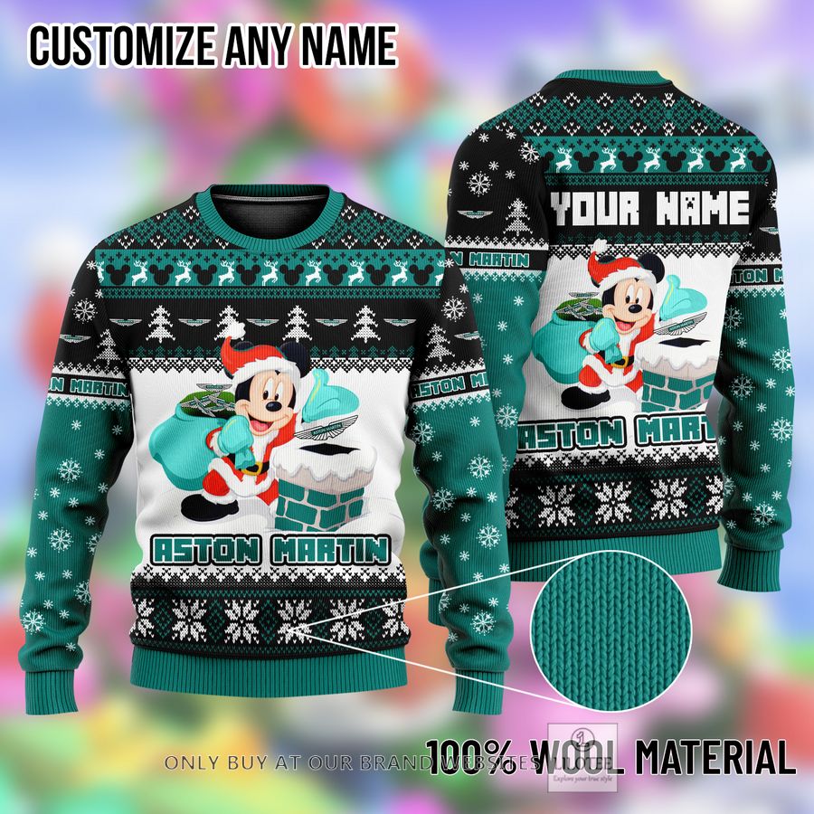 Personalized Mickey Mouse Aston Martin Ugly Christmas Sweater - LIMITED EDITION 9