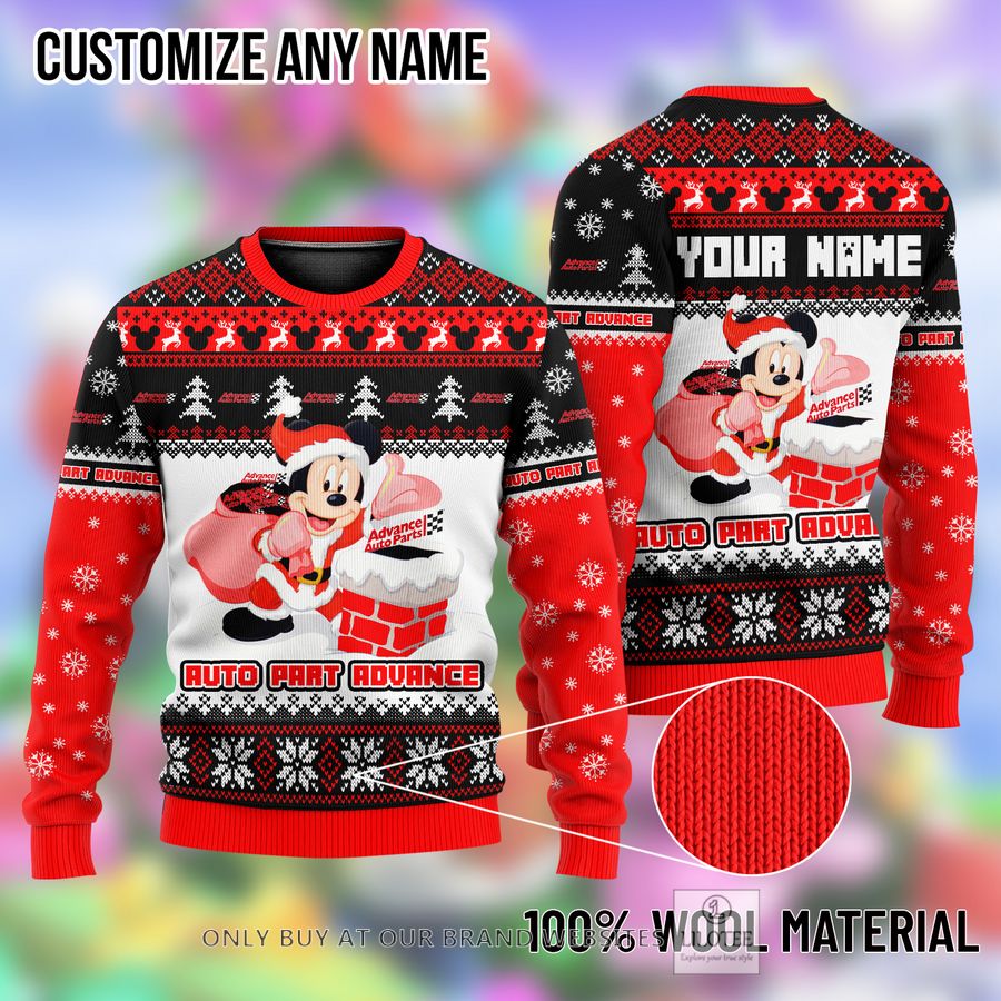 Personalized Mickey Mouse Auto part advance Ugly Christmas Sweater - LIMITED EDITION 8