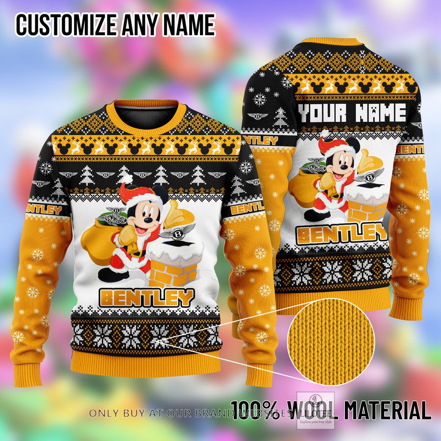 Personalized Mickey Mouse Bentley Ugly Christmas Sweater - LIMITED EDITION 9