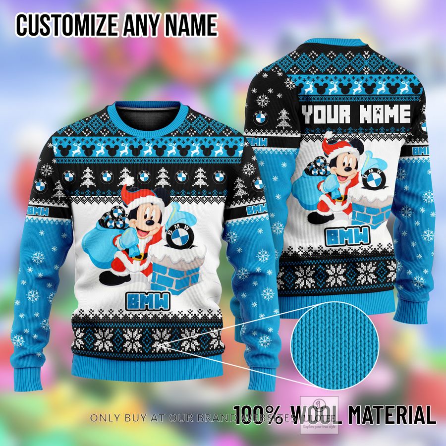 Personalized Mickey Mouse BMW Ugly Christmas Sweater - LIMITED EDITION 8