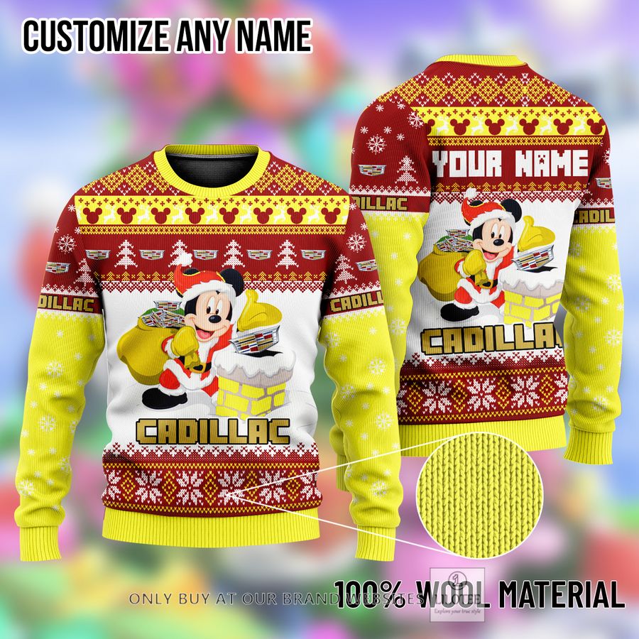Personalized Mickey Mouse Cadillac Ugly Christmas Sweater - LIMITED EDITION 8