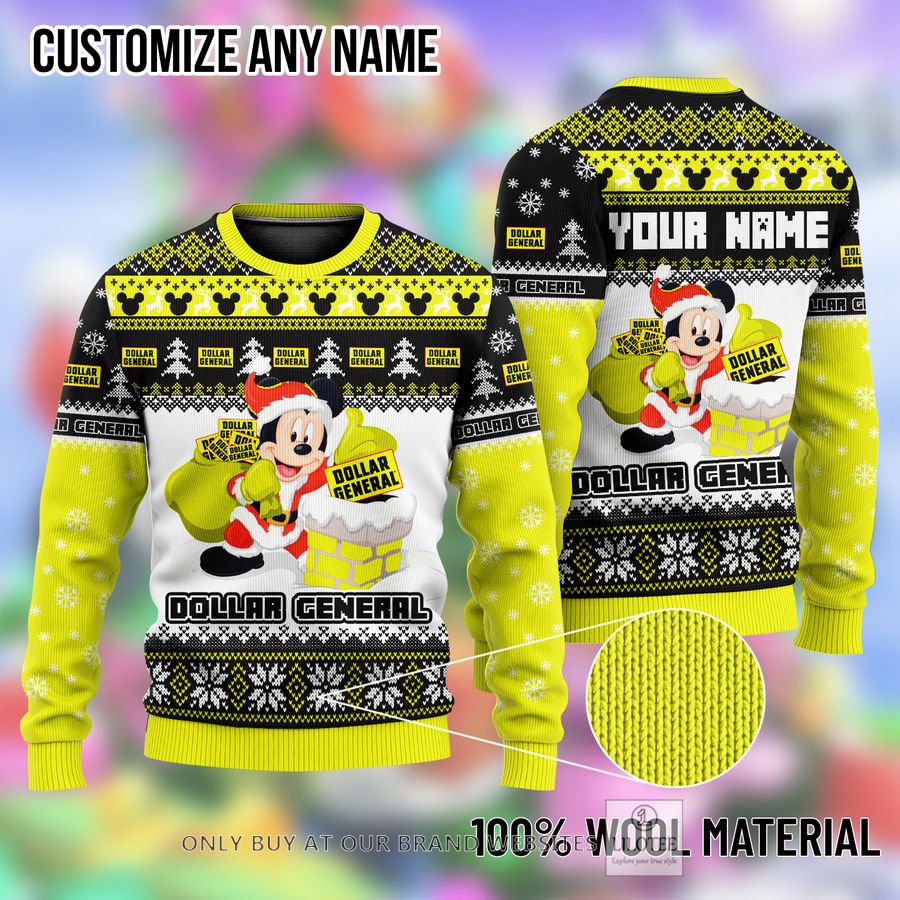 Personalized Mickey Mouse Dollar General Ugly Christmas Sweater - LIMITED EDITION 9