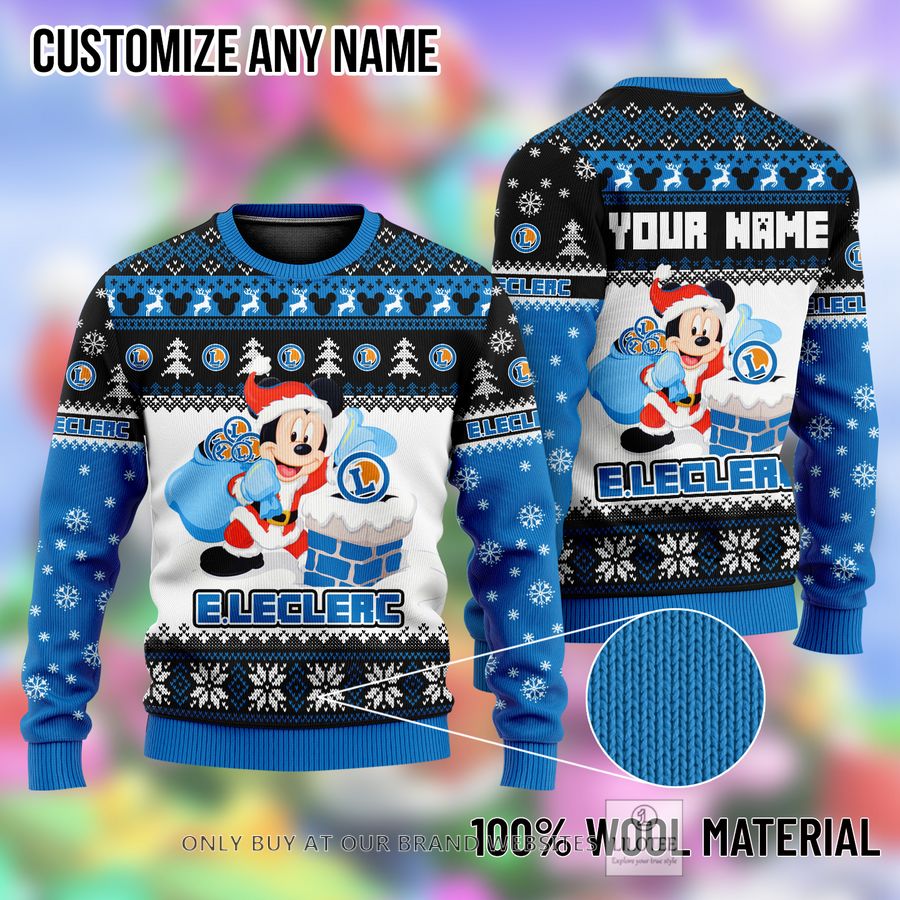 Personalized Mickey Mouse E.Leclerc Ugly Christmas Sweater - LIMITED EDITION 9