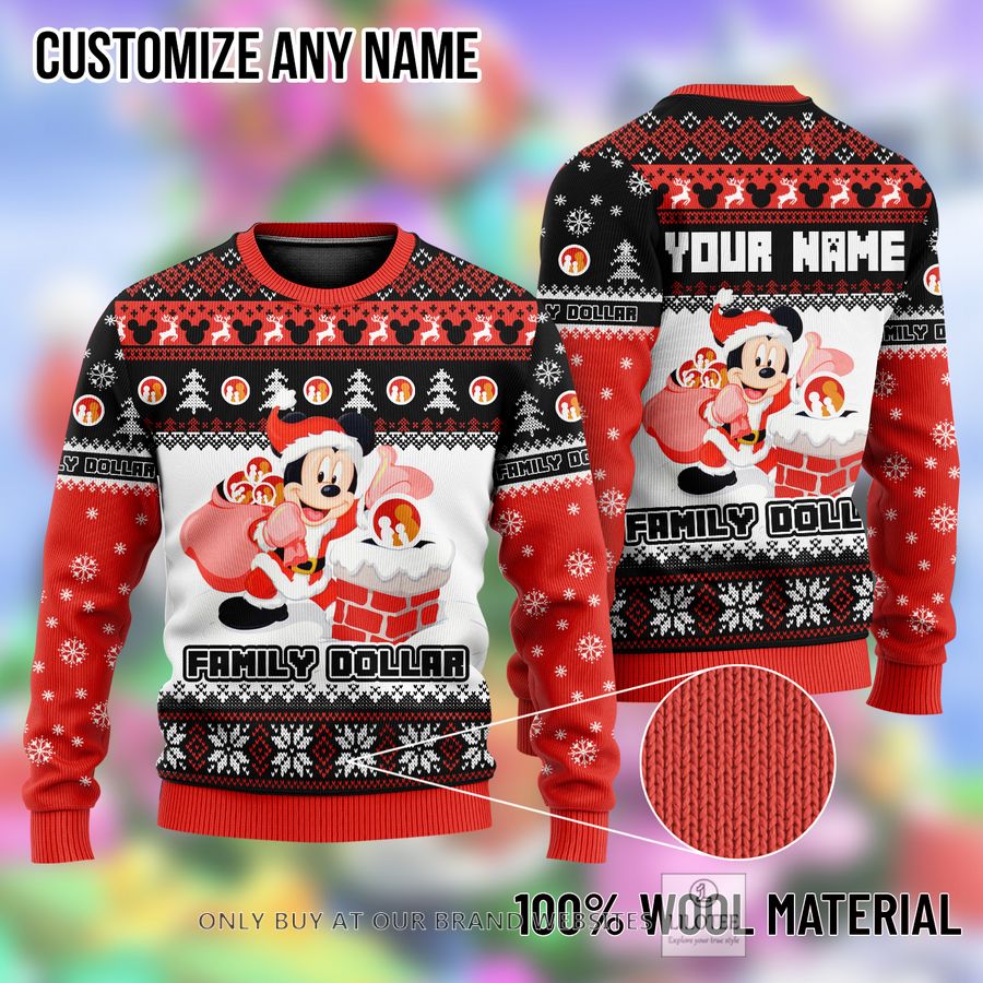 Personalized Mickey Mouse Family Dollar Ugly Christmas Sweater - LIMITED EDITION 9