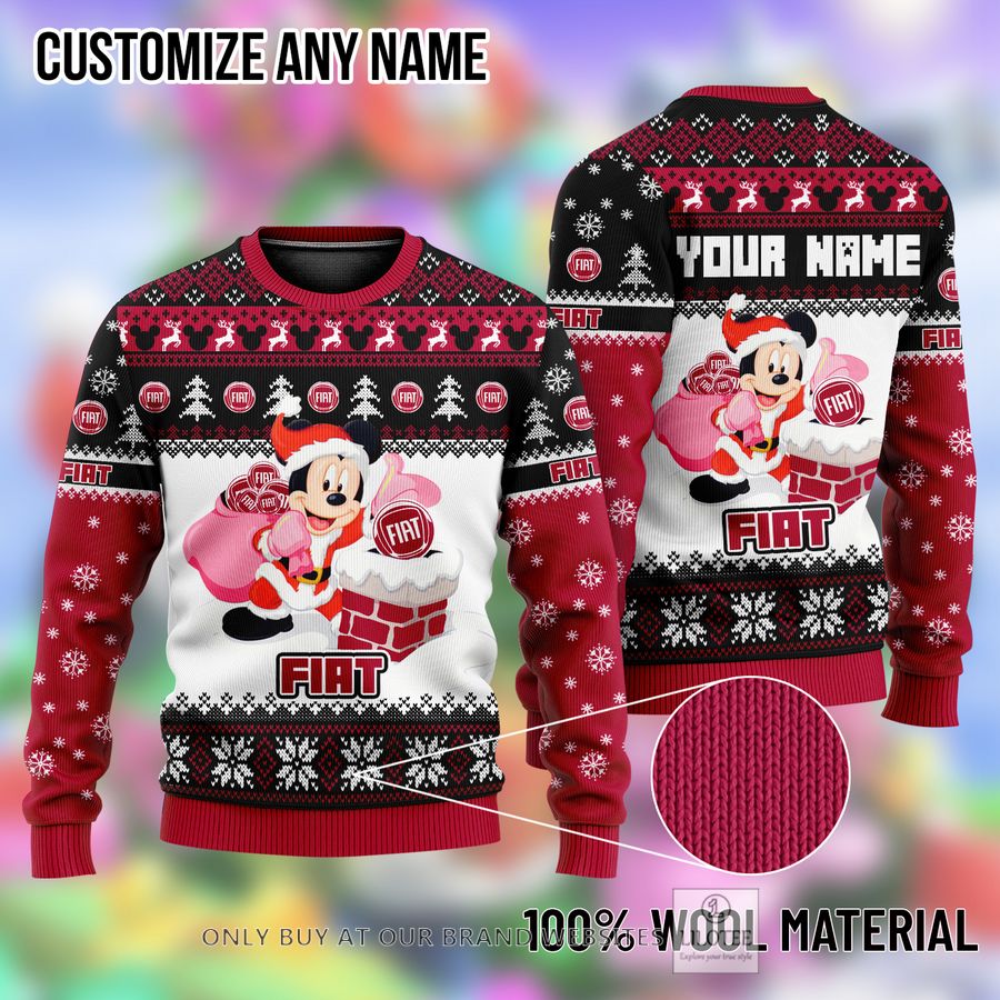 Personalized Mickey Mouse Fiat Ugly Christmas Sweater - LIMITED EDITION 8