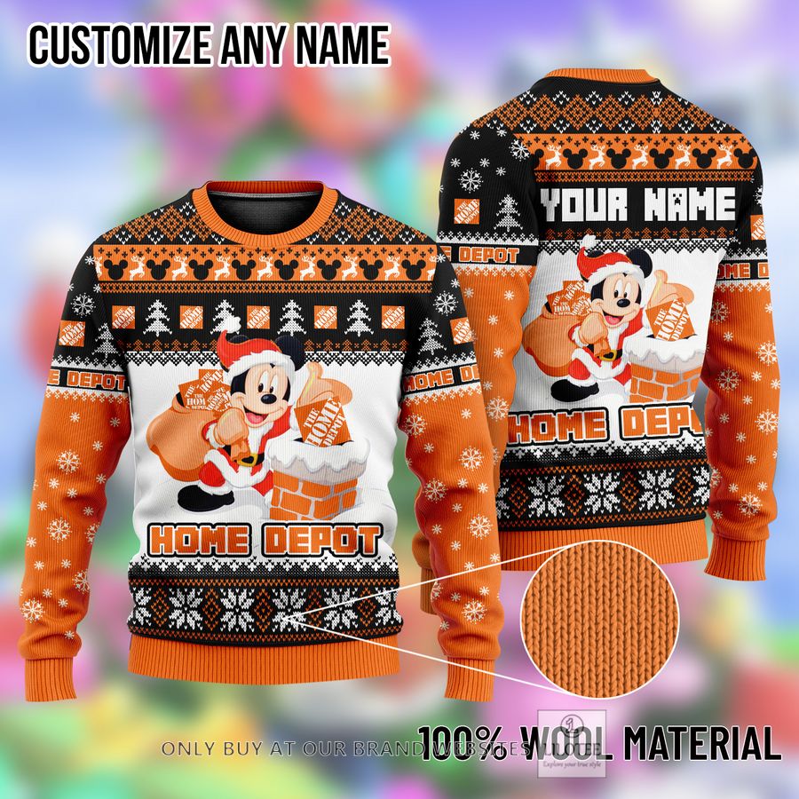 Personalized Mickey Mouse Home Depot Ugly Christmas Sweater - LIMITED EDITION 8