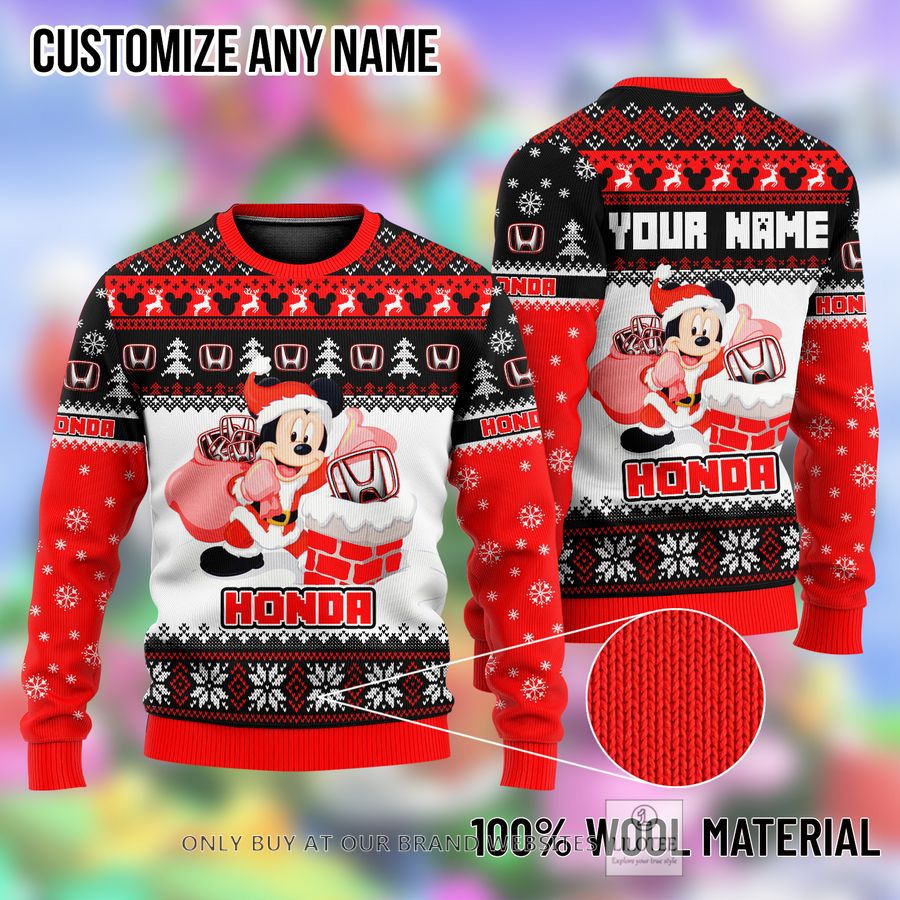 Personalized Mickey Mouse Honda Ugly Christmas Sweater - LIMITED EDITION 9