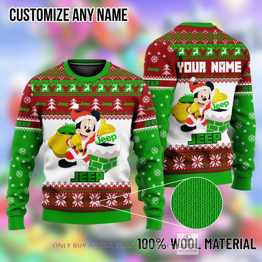 Personalized Mickey Mouse Jeep Ugly Christmas Sweater - LIMITED EDITION 8