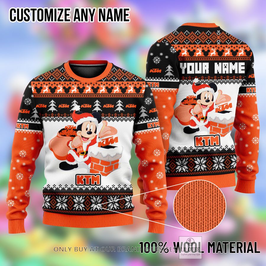 Personalized Mickey Mouse KTM Ugly Christmas Sweater - LIMITED EDITION 9